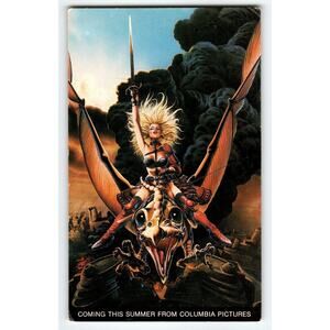 Taarna Heavy Metal Movie Promo Postcard Vintage 1981 Fantasy Sexy Women Flying